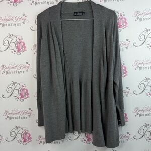 Ib diffusion cardigan long style silver buttons Elegant Gray Women's Cardigan